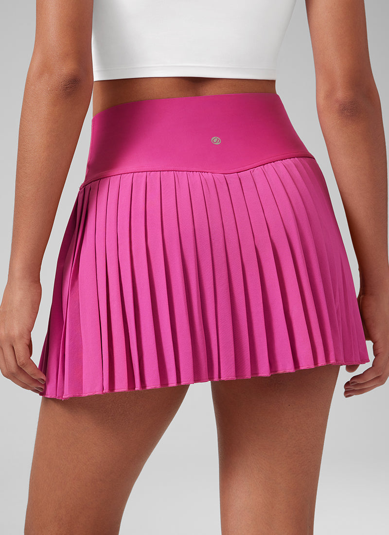 Feathery-Fit Soft High Waist Pleated Tennis Skirt 14''