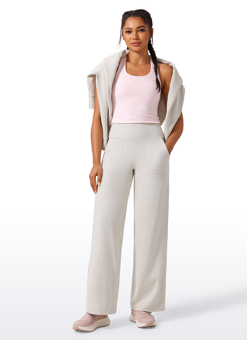 Butterlift High Waisted Wide Leg Pants with Pockets 31