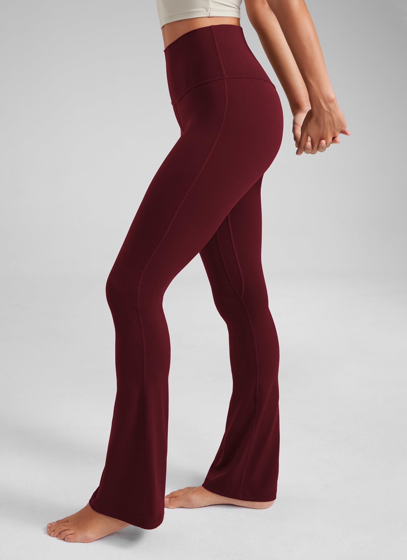 CRZ YOGA Women  Butterluxe High Waist Pockets Mini Flared Leggings 32
