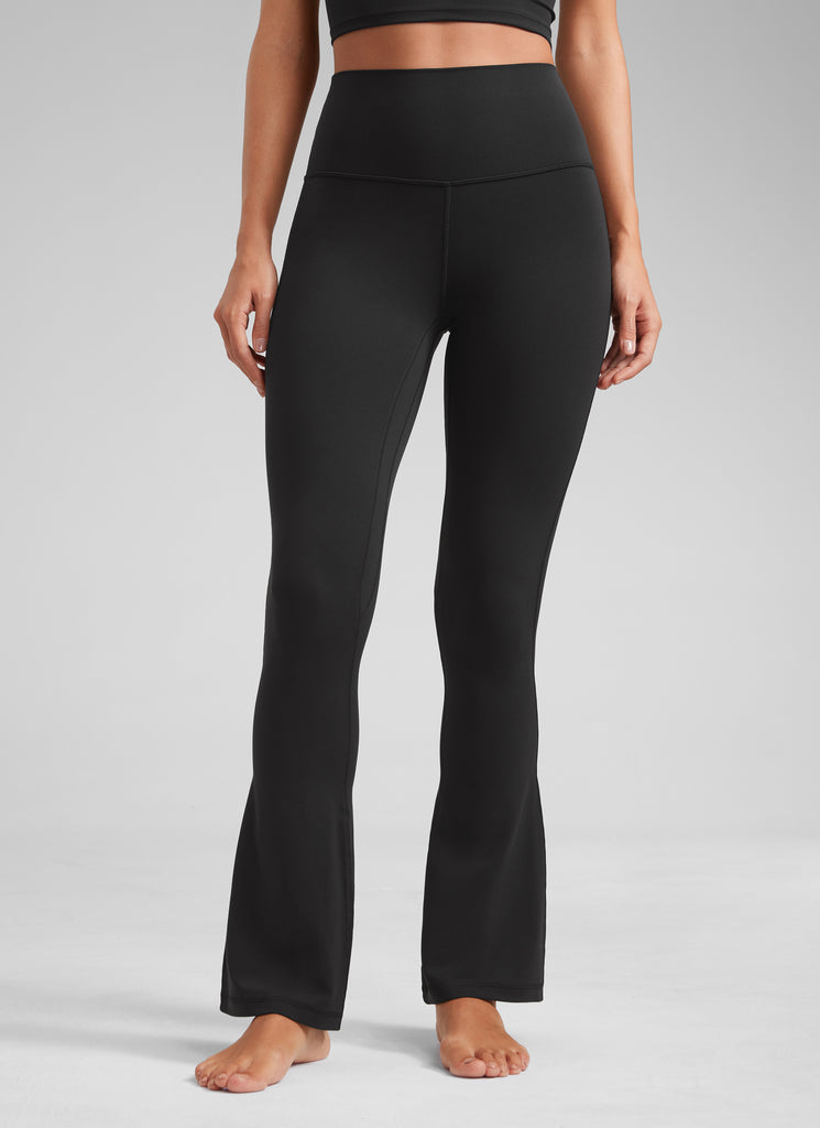 CRZ YOGA Women  Butterluxe High Waist Pockets Mini Flared Leggings 30" Mysterious Grey