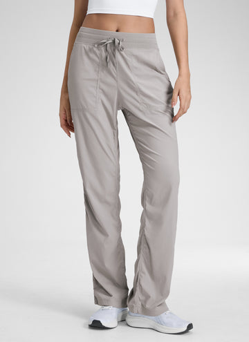 CRZ YOGA Lightweight Workout Pants for Women Straight Leg 30" Dark Chrome