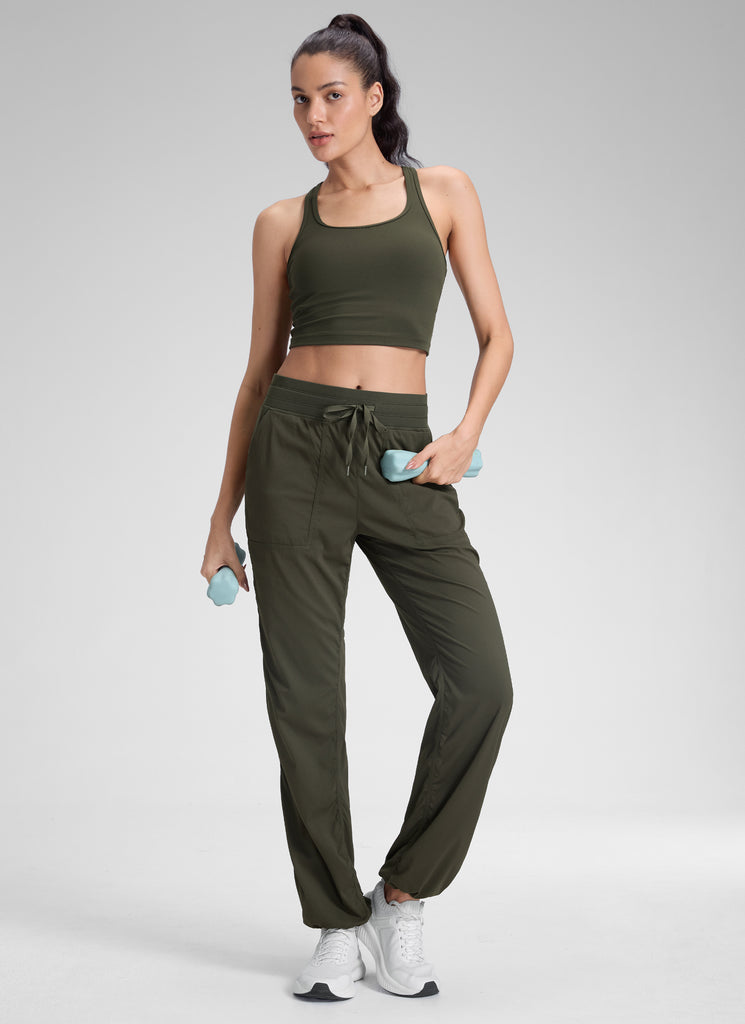 CRZ YOGA Lightweight Workout Pants for Women Straight Leg 30" French Navy