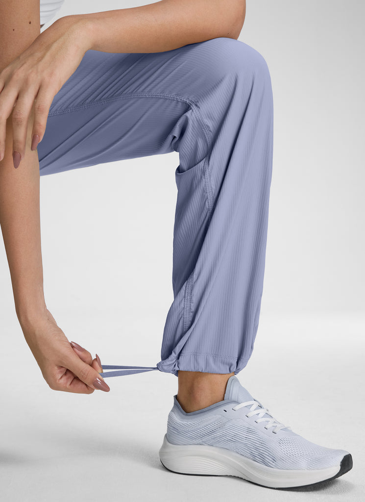 CRZ YOGA Lightweight Workout Pants for Women Straight Leg 30" Adobe Blue