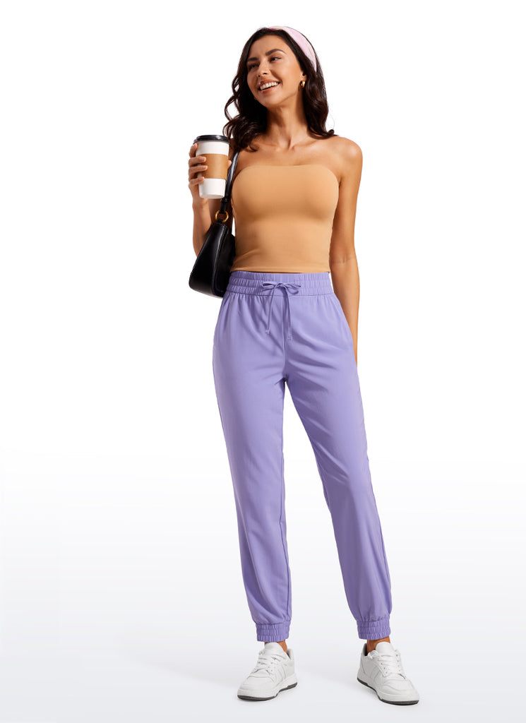 CRZ YOGA Women's Casual Workout Joggers with Pockets 28" Twilight Rose Pink