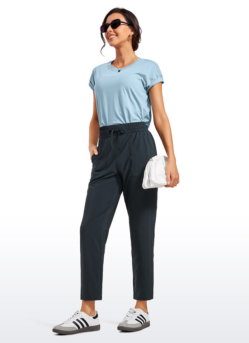 CRZ YOGA Women's Casual Workout Pants Mid Rise with Pockets 27