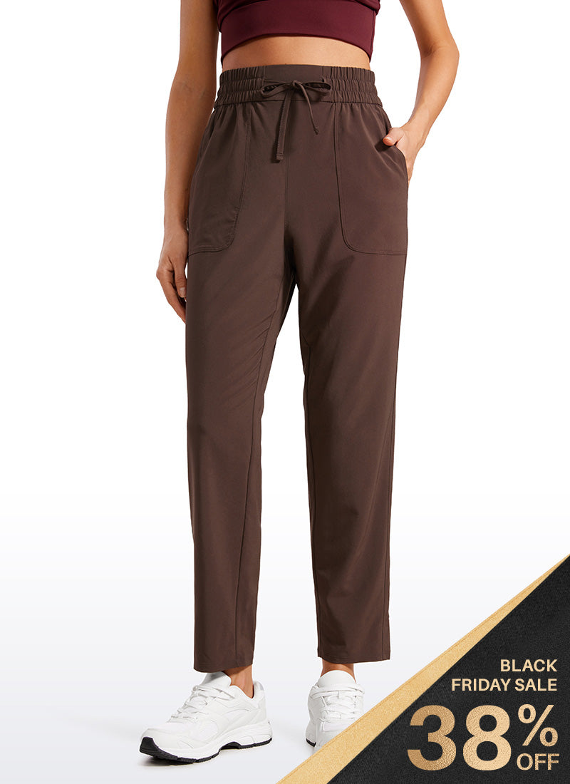 CRZ YOGA Women's Casual Workout Pants Mid Rise with Pockets 27