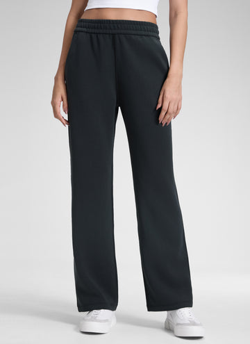 CRZ YOGA Women's SoftAura High Rise Wide Leg Pants with Pockets 31'' Black