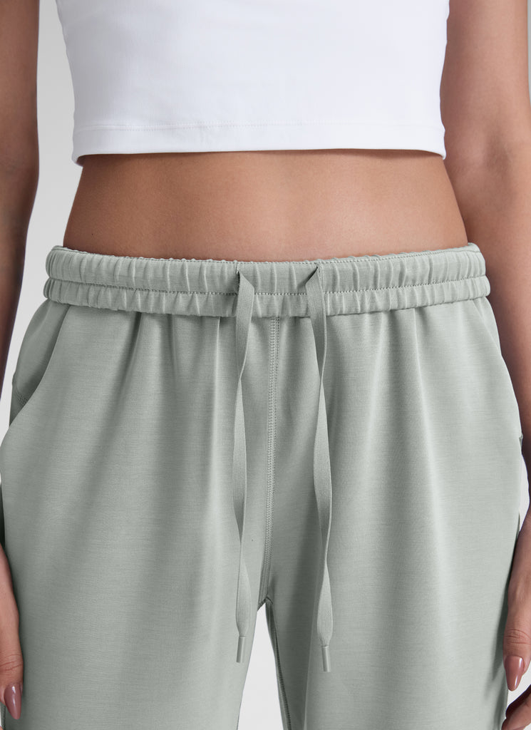 CRZ YOGA Women's SoftAura High Rise Wide Leg Pants with Pockets 31'' Milky White