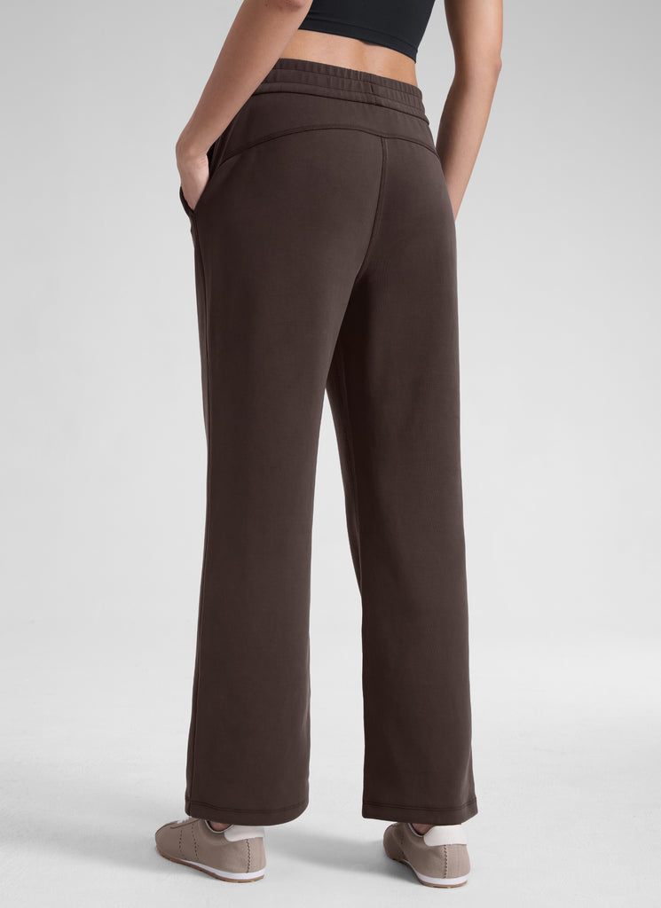 CRZ YOGA  Women's Casual SoftAura Modal High Rise Pocket Sweatpant 29" Milky White