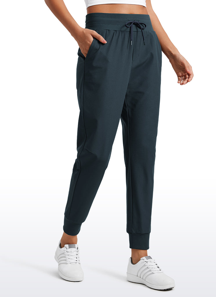 CRZ YOGA Women's Golf All-day Slim-Fit Joggers 27.5'' with pockets Black