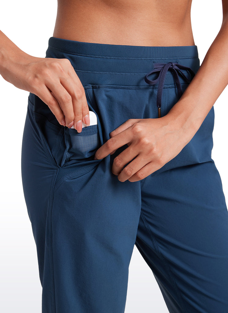 CRZ YOGA Women's Casual Workout Joggers Pants with Pockets 28.5” French Navy