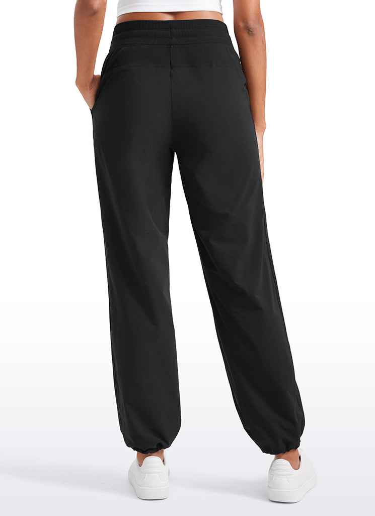 CRZ YOGA Women Stretch Straight Leg High Waisted Casual Pants 30" Milky White