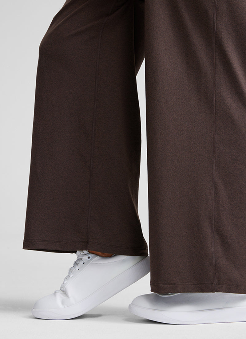CRZ YOGA Cloud Jersey Wide Leg Sweatpants Women 30” with Pockets Hot Fudge Brown