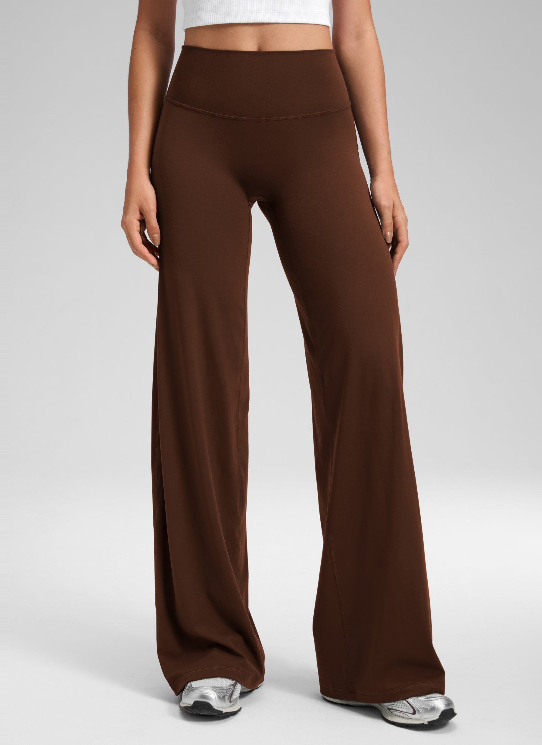 CRZ YOGA Women's Softretch Workout No Front Seam Wide Leg Pant 28