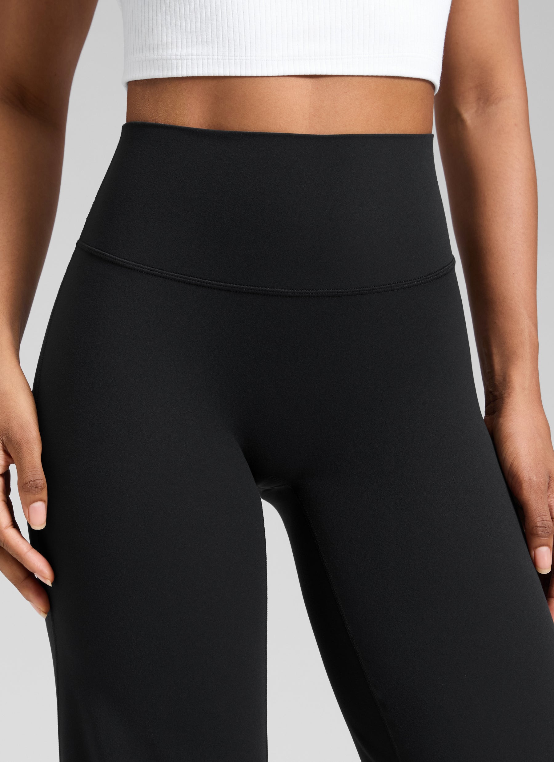 CRZ YOGA Women's Softretch Workout No Front Seam Wide Leg Pant 28