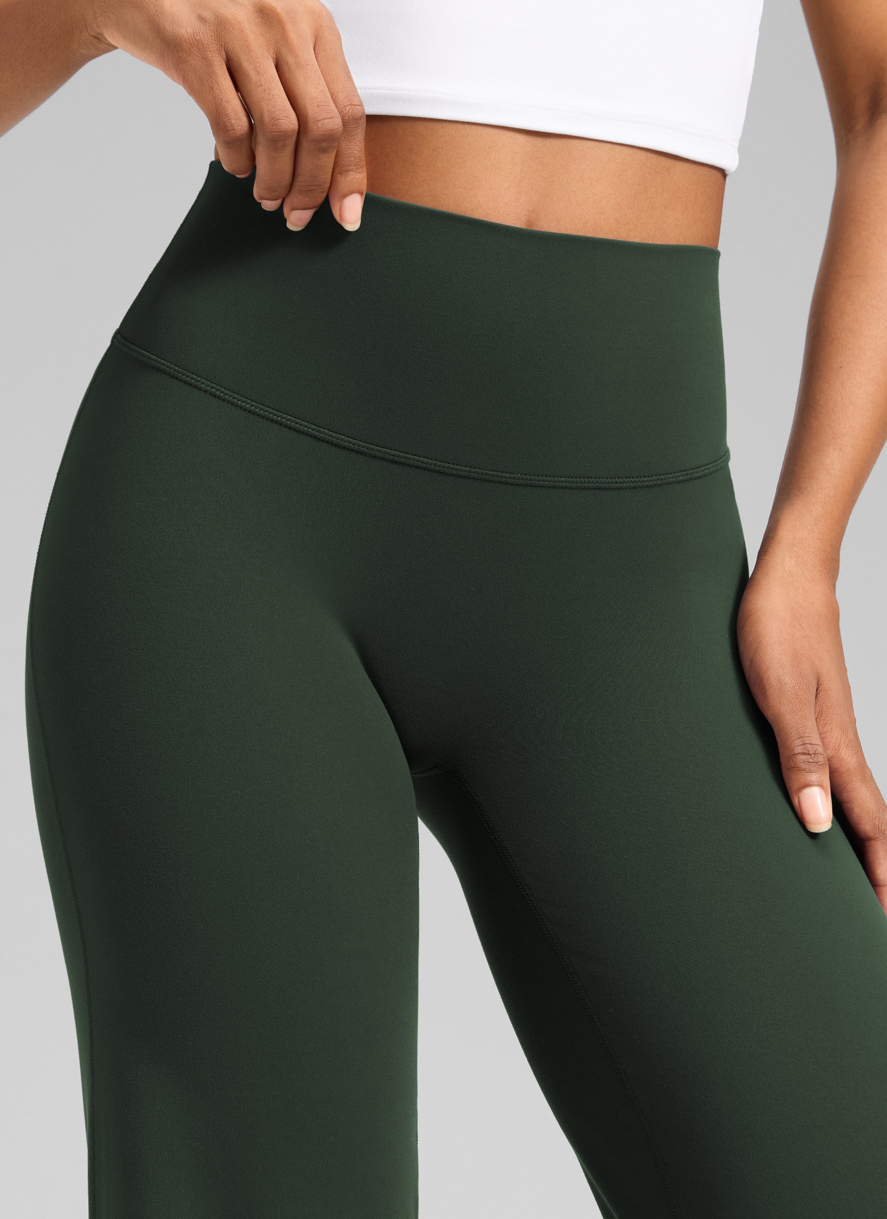 CRZ YOGA Women's Softretch Workout No Front Seam Wide Leg Pant 32