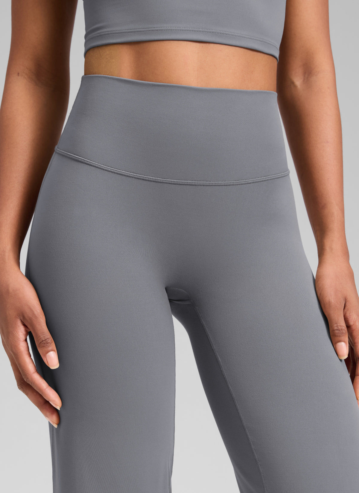 CRZ YOGA Women's Softretch Workout No Front Seam Wide Leg Pant 28