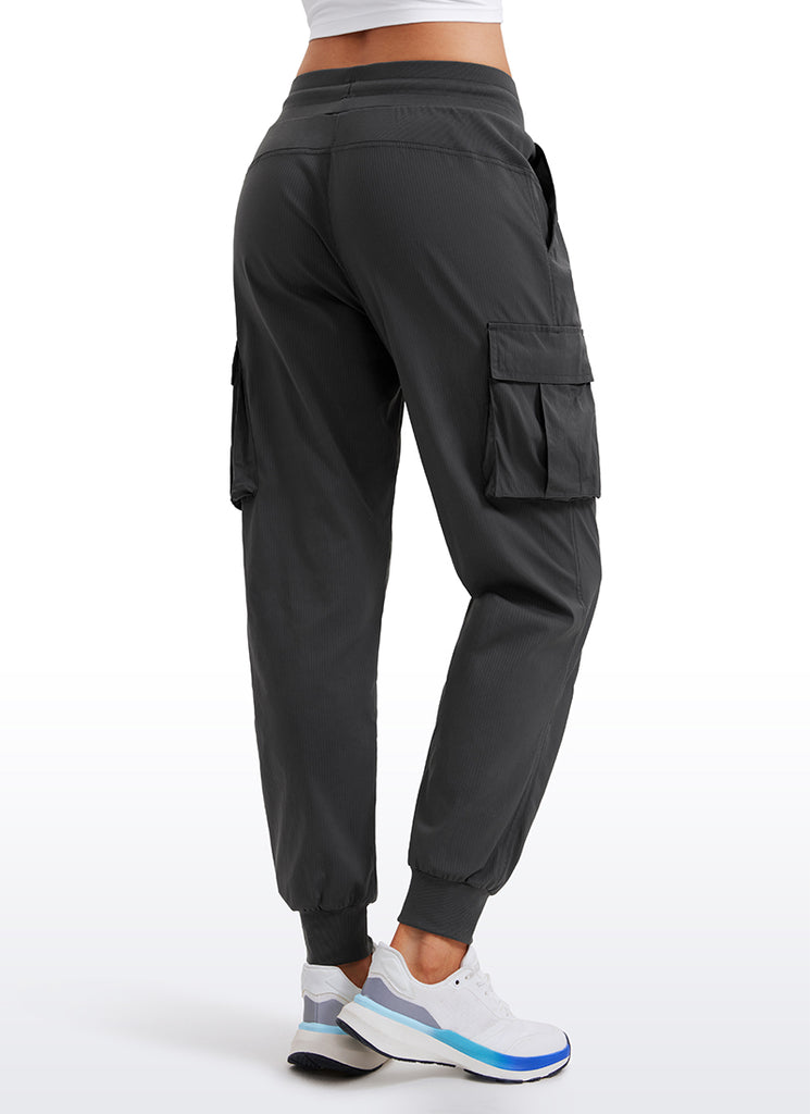 CRZ YOGA Women's Lightweight Running Classic Fit Ruched Joggers 28.5'' Ink Gray
