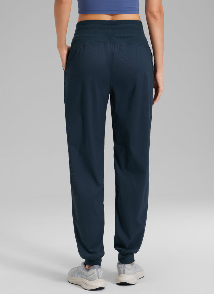 CRZ YOGA Women's Casual High Rise Drawstring Pocket Ruched Jogger 30'' Ink Blue