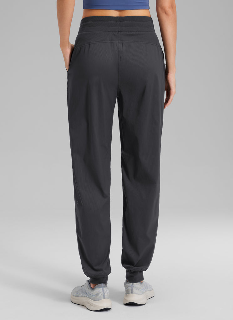 CRZ YOGA Women's Casual High Rise Drawstring Pocket Ruched Jogger 30'' Black