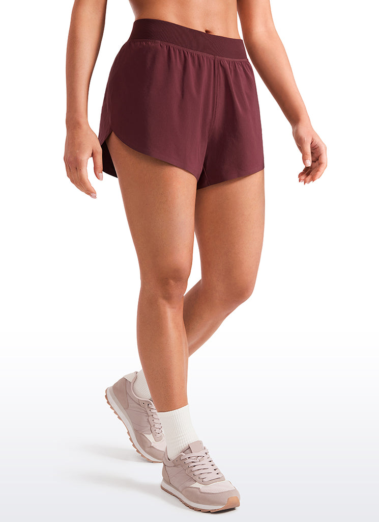 CRZ YOGA Women's Running High Waisted Mesh Lined Shorts Workout Shorts Magenta Purple