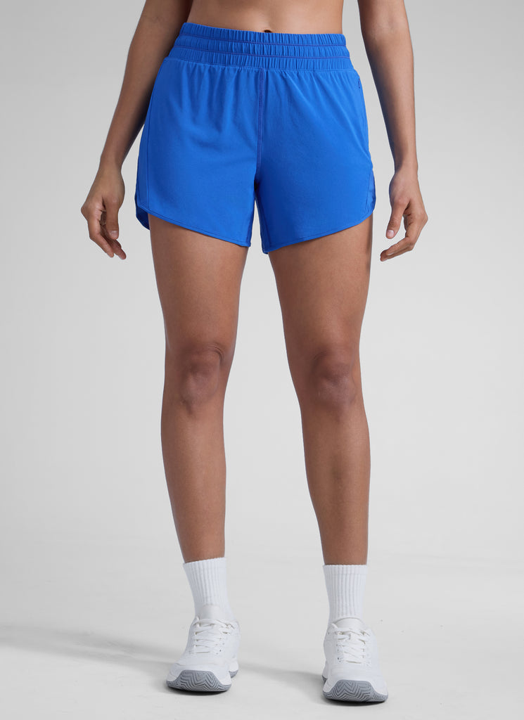 CRZ YOGA Women's Running Mid Rise Feathery-Fit Mesh Liner Shorts 5'' Sterling