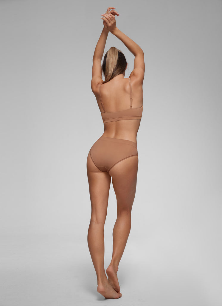 CRZ YOGA Softhold Women High Rise Breathable Bikini Underwear Pack Gravel 3pack