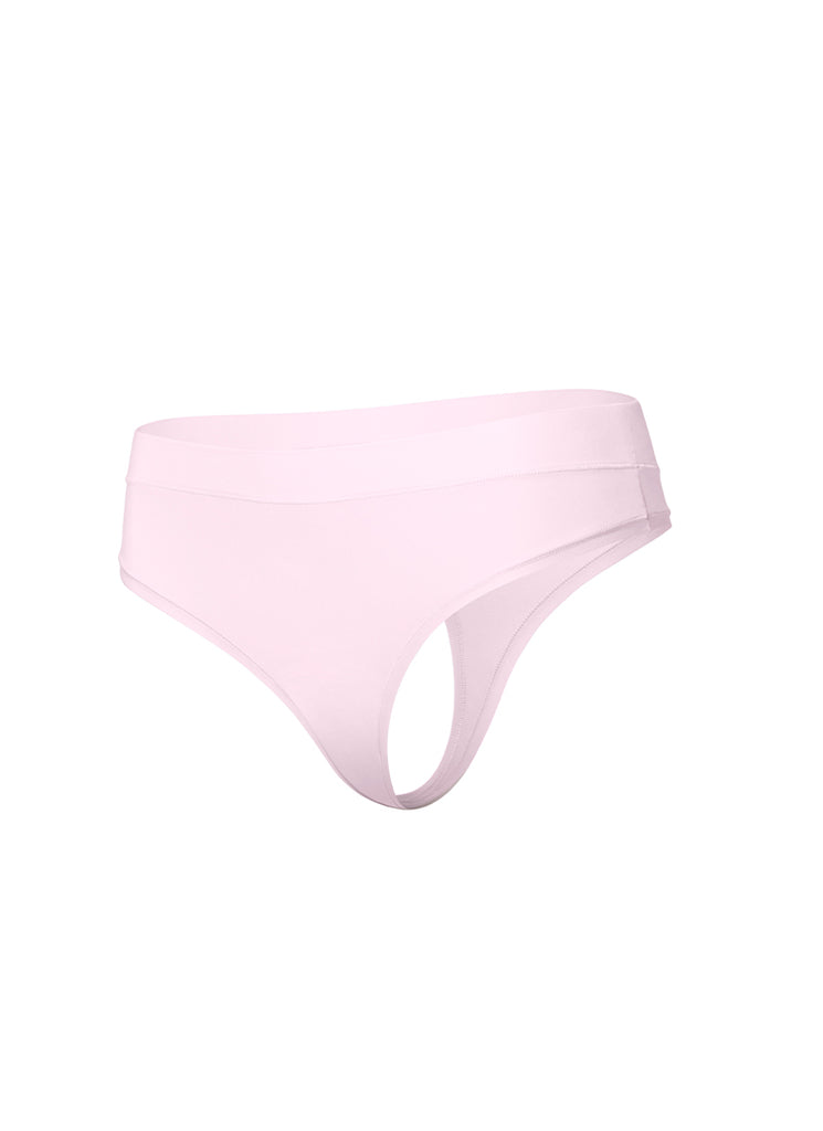 CRZ YOGA Women Softhold High Rise Thongs Ladies Underwear 3 Pack Warm Beige 3pack