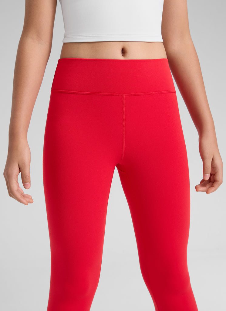 CRZ YOGA Girl's Matte Thermal Fleece Lined Casual High Rise Legging Light Lavender