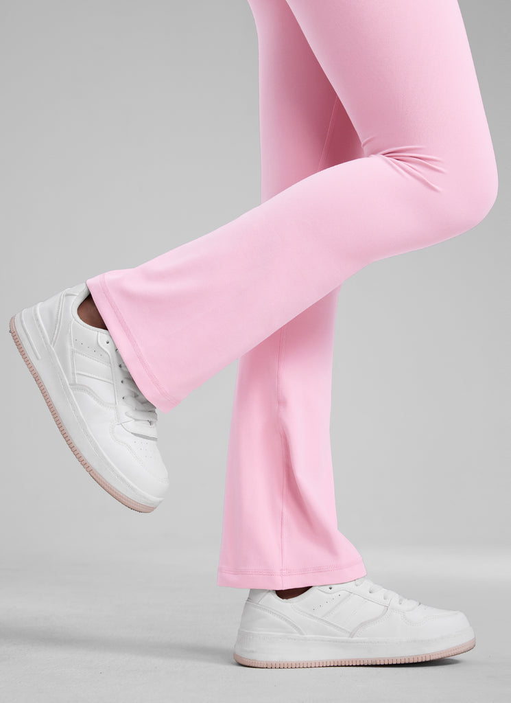 CRZ YOGA Girl's Active Sports Yoga Lounge Butterluxe Flare Leggings Pink Peony