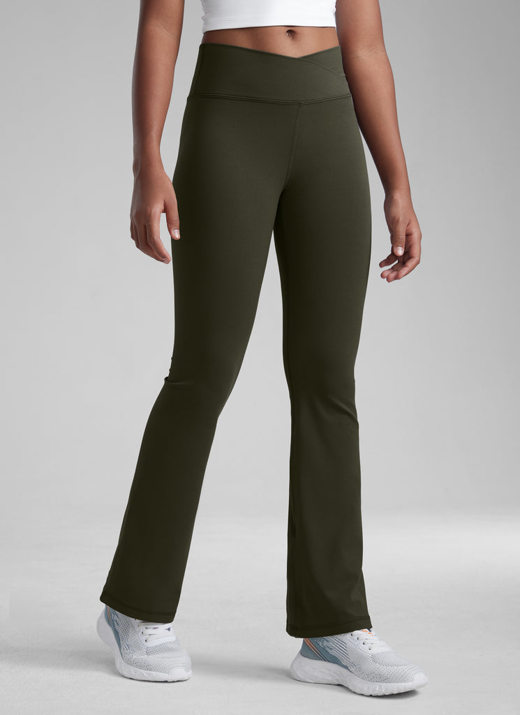 CRZ YOGA Girl's Active Sports Yoga Lounge Butterluxe Flare Leggings Raspberry Sorbet