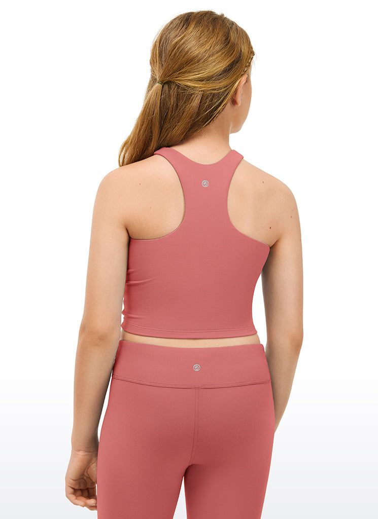 CRZ YOGA girl's Active Sports Butterluxe Racerback Tank Top Briar Rose