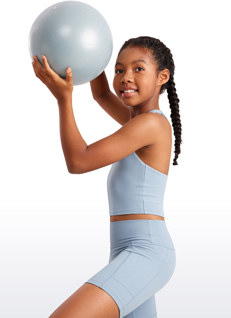 CRZ YOGA girl's Active Sports Butterluxe Racerback Tank Top Neon Orange