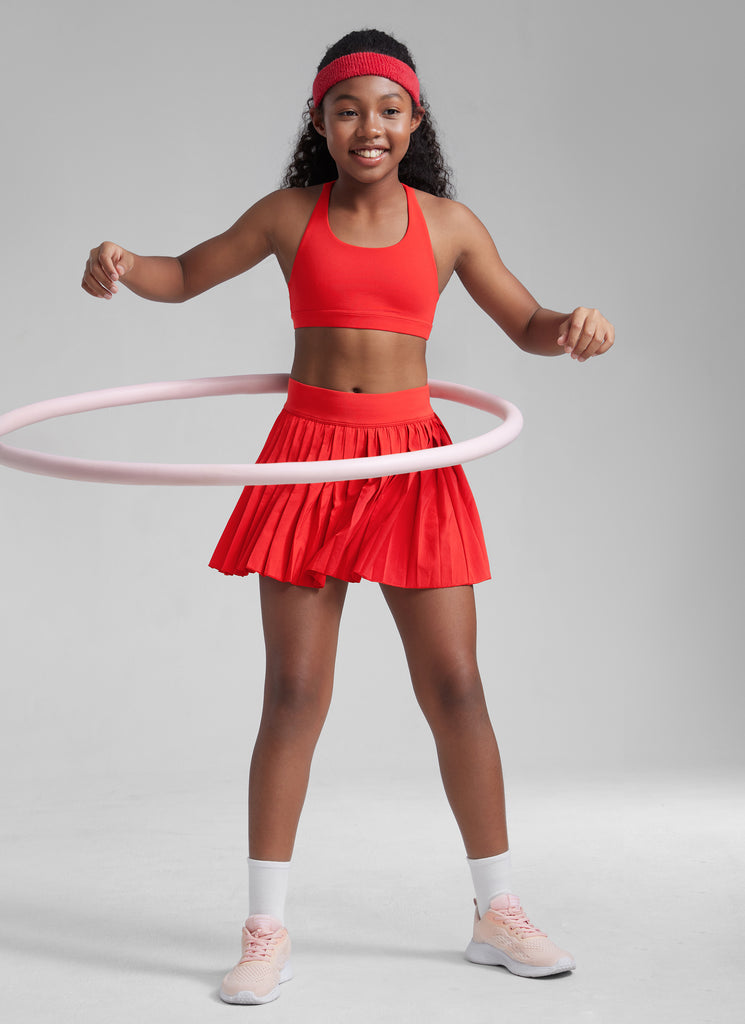 CRZ YOGA Girl's Active Sports Butterluxe Teens Strappy Bra Grey Sage