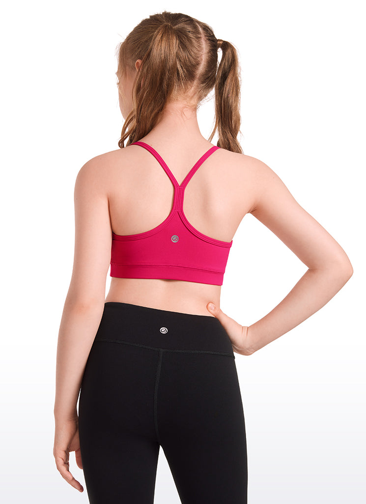 CRZ YOGA Girl's Active Sports Y-Back Bra Butterluxe Teens Tops Raspberry Sorbet