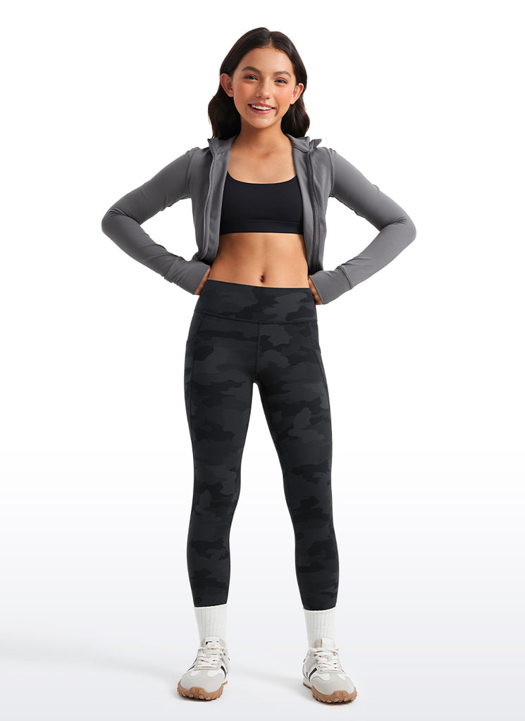 CRZ YOGA Girl's Active Sports Yoga Lounge Butterluxe Yoga Leggings Deep Red