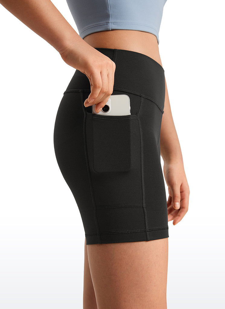 CRZ YOGA Girl's Active Sports Yoga Lounge Butterluxe Yoga Biker Shorts Black