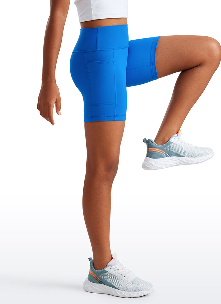 CRZ YOGA Girl's Active Sports Yoga Lounge Butterluxe Yoga Biker Shorts Dark Grey Camouflage 2