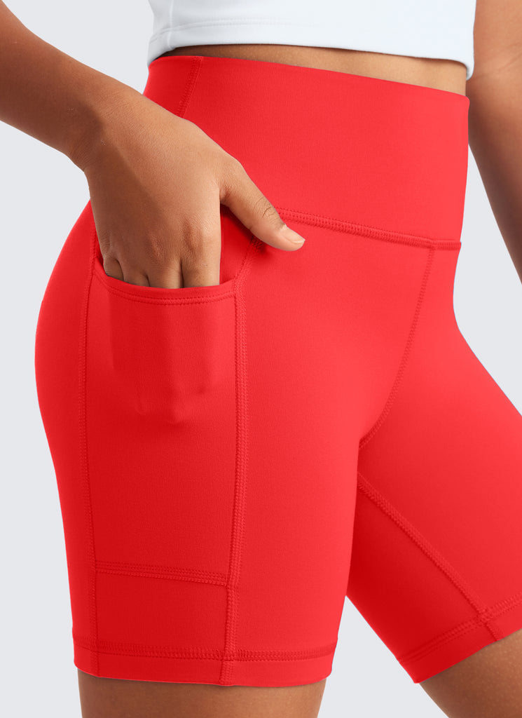 CRZ YOGA Girl's Active Sports Yoga Lounge Butterluxe Yoga Biker Shorts French Navy