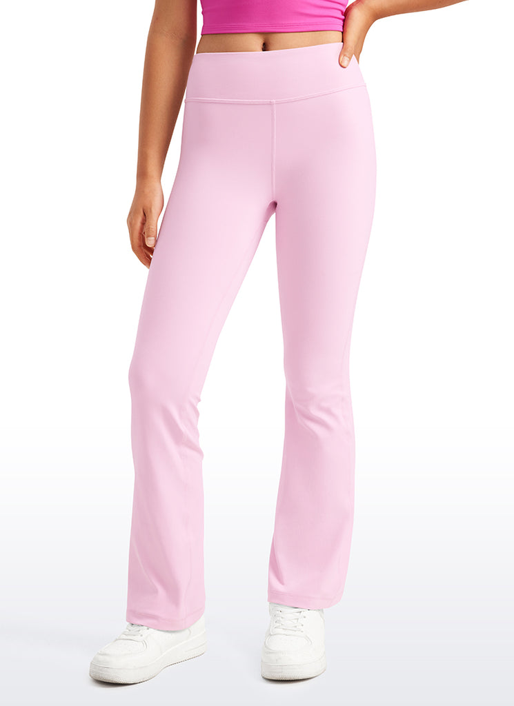 CRZ YOGA Girl's Active Sports Yoga Lounge Butterluxe Flare Leggings Pink Peony