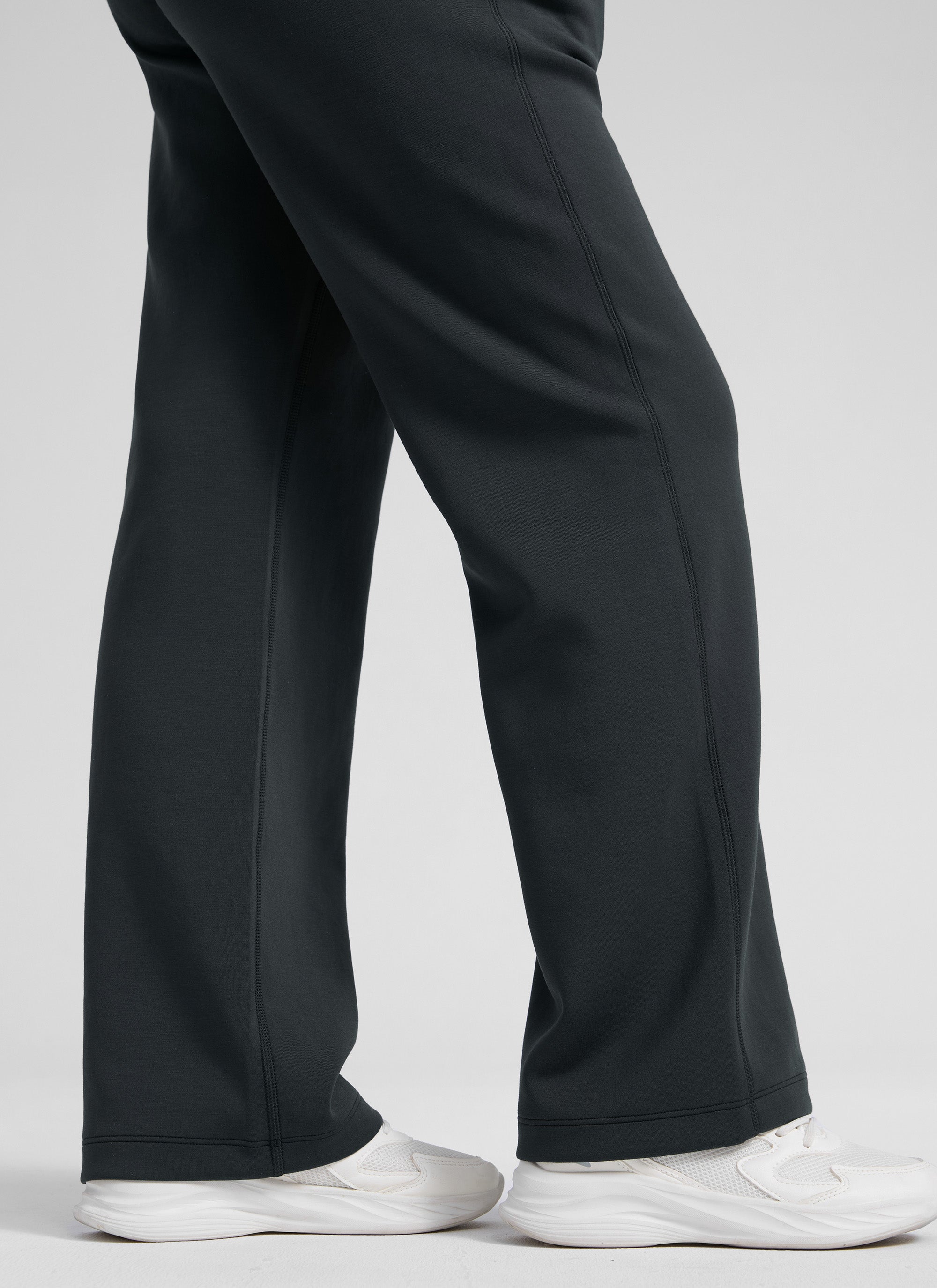 CRZ YOGA Girl's SoftAura High Rise Drastring Pocket Wide Leg sweatpant Black