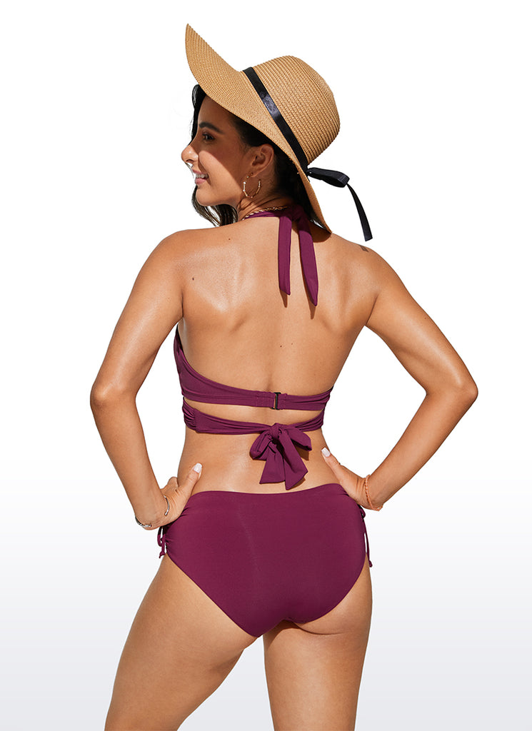 CRZ YOGA Women's Swimwear Tops Sunshine Bikini Top Push Up Black