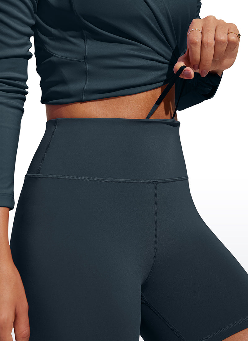 CRZ YOGA Women's Swim Lined Shorts High Rise Board Beach True Navy