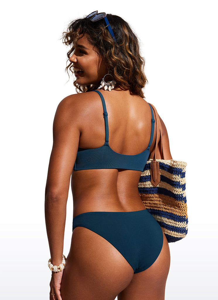 CRZ YOGA Women's Swimwear Tops Bikini Top Adjustable Strap Fuchsia