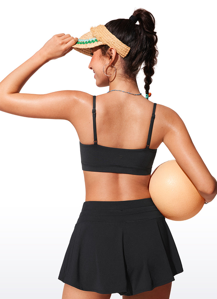 CRZ YOGA Women's Swimwear Tops Bikini Top Adjustable Strap Padded Green Jade