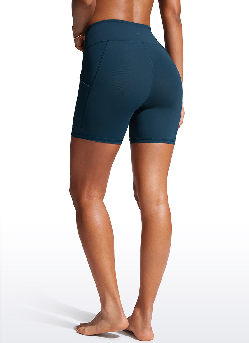 CRZ YOGA Women's Swim Board Shorts High Waisted Bathing Bottoms Insignia Blue