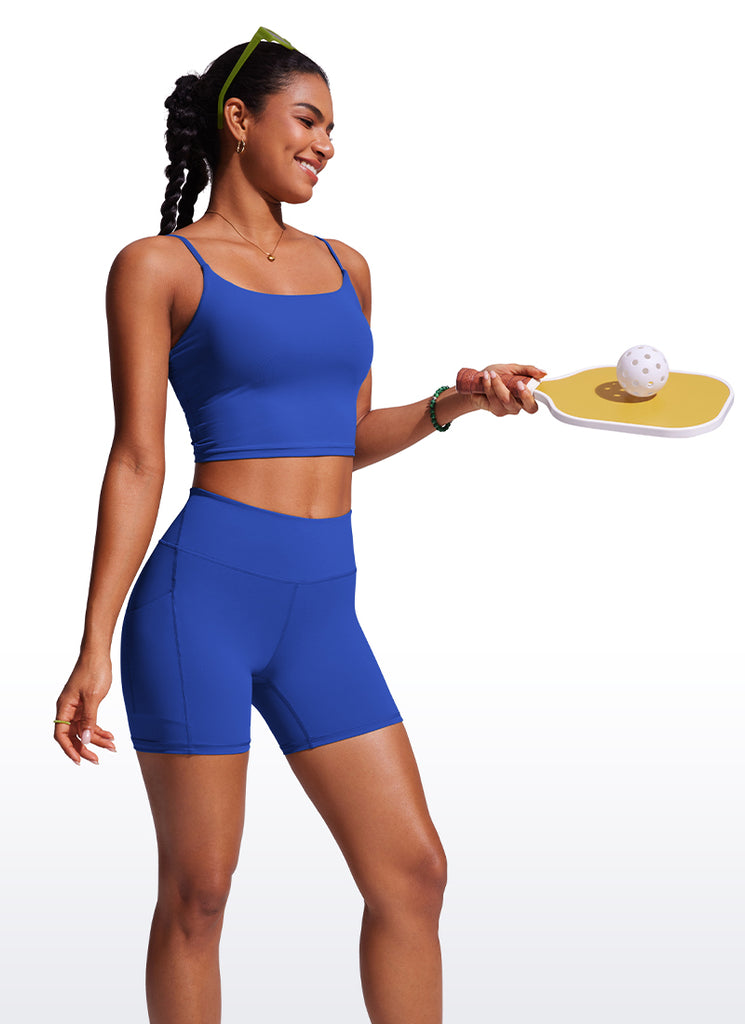 CRZ YOGA Women's Swim Board Shorts High Waisted Bathing Bottoms Jungle Camouflage Gray