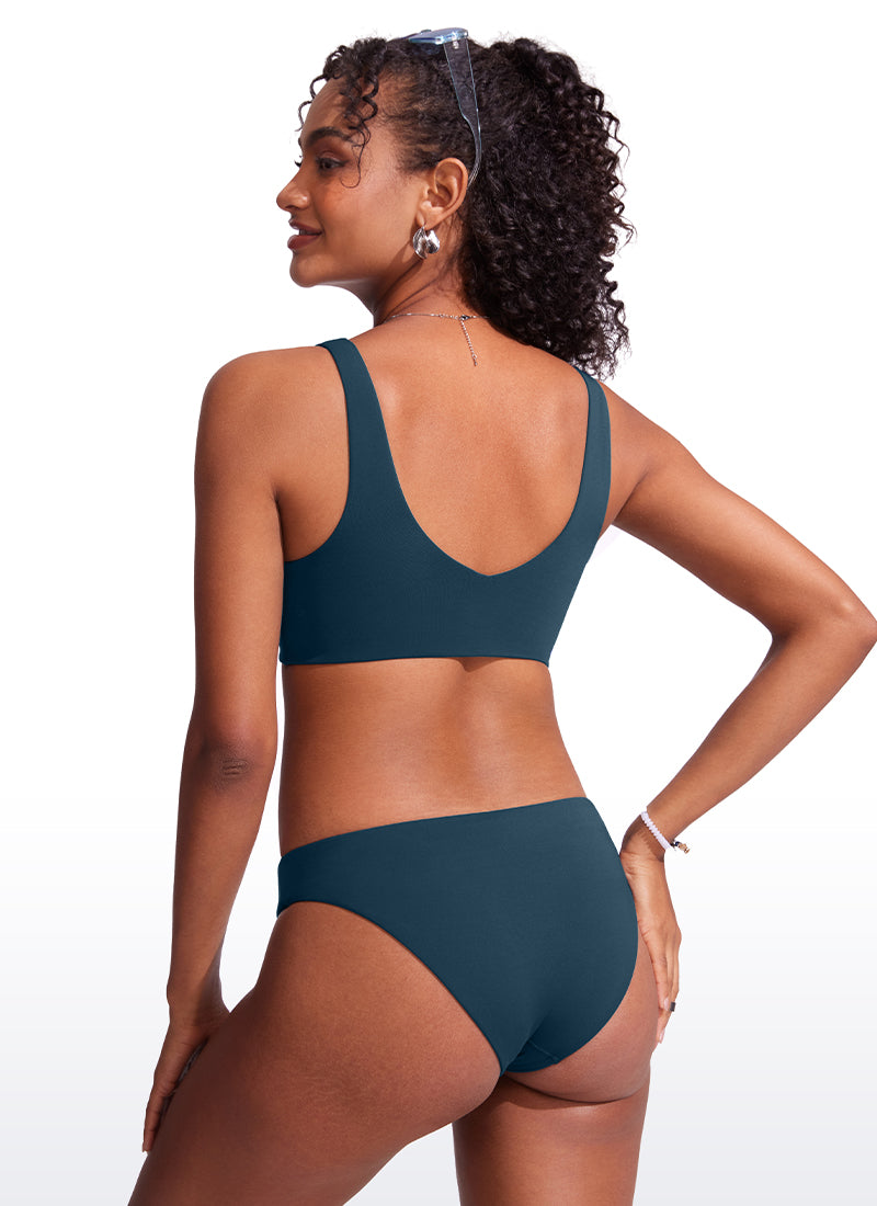 CRZ YOGA V Neck Bikini Padded Tops Swimsuit Insignia Blue