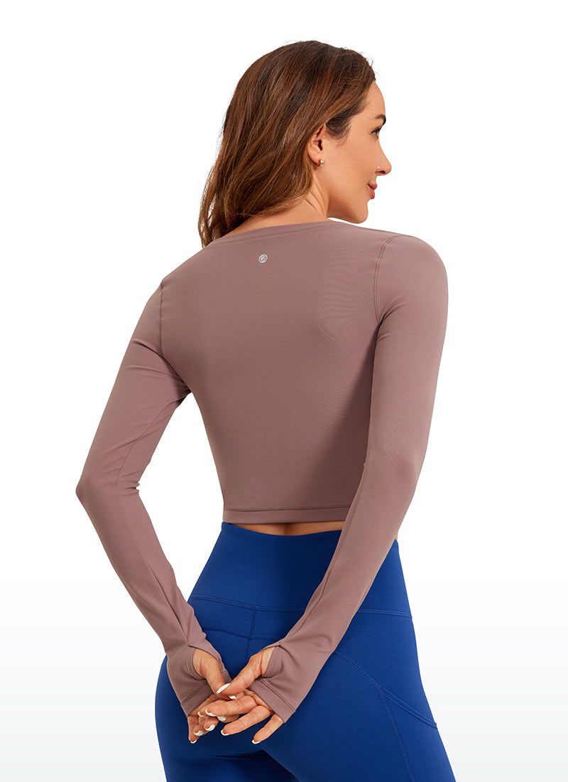 CRZ YOGA Leggings de yoga de manga larga Butterluxe para mujer Mauve @model_info:D