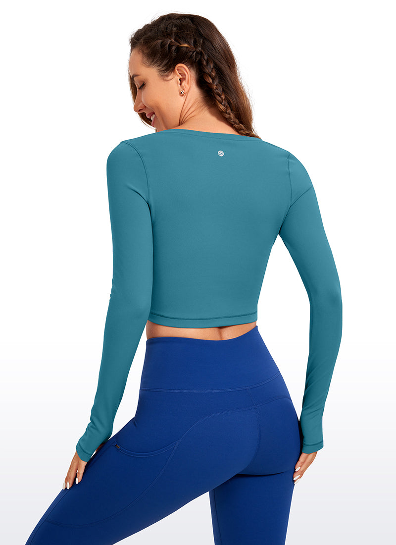 CRZ YOGA Leggings de yoga de manga larga Butterluxe para mujer Borealis Green @model_info:DEN